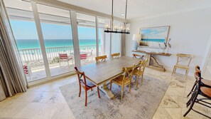 Dining - Oceania 407 Beautiful 3 BR right on the beach with 40' balcony (Destin)