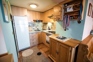 Fridge, oven, stovetop, toaster