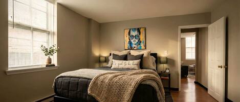 1 間睡房、熨斗/熨衫板、Wi-Fi、床單