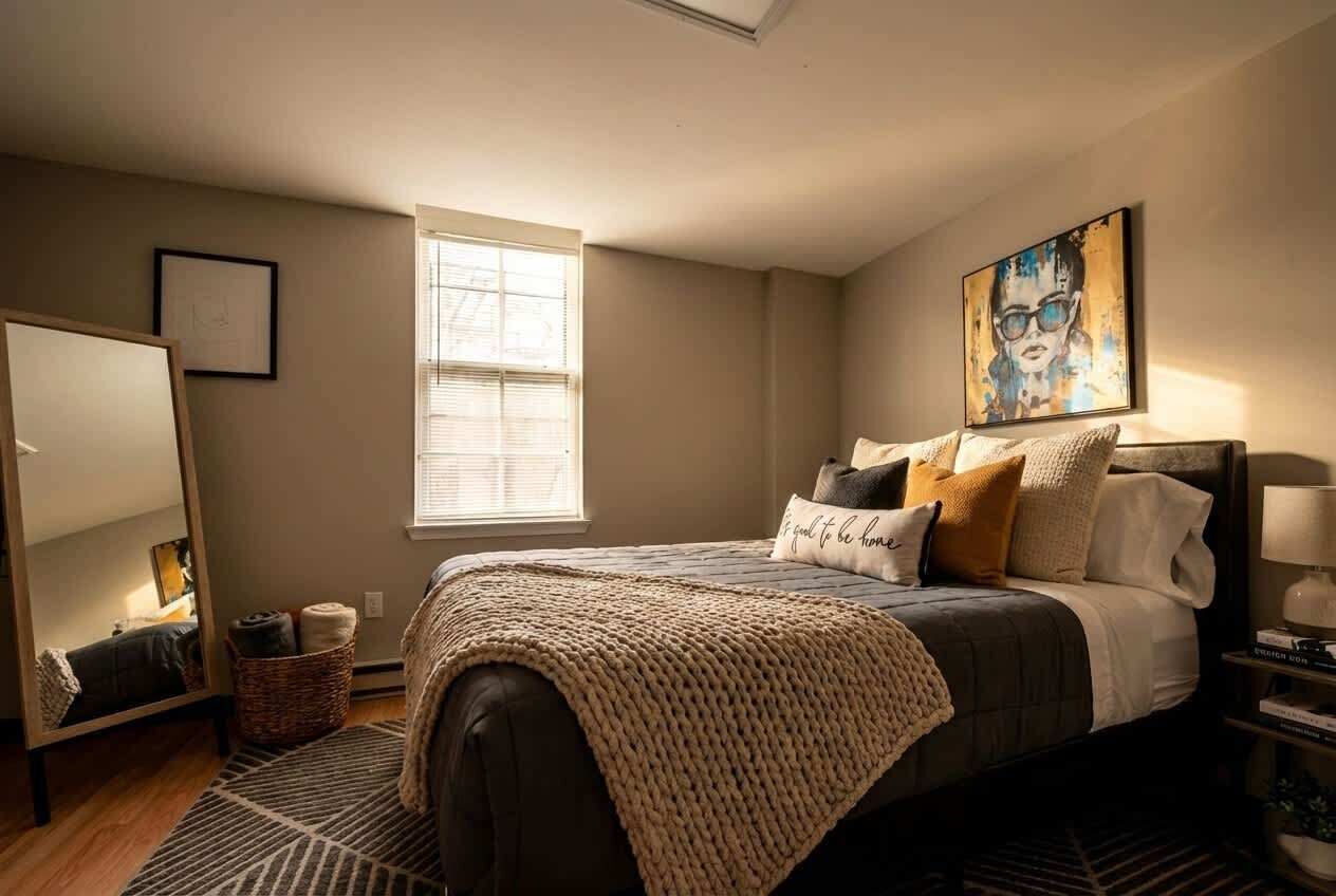 1 室のベッドルーム、アイロン / アイロン台、WiFi、ベッドシーツ