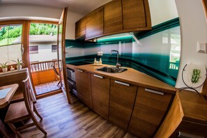 Fridge, oven, stovetop, dishwasher