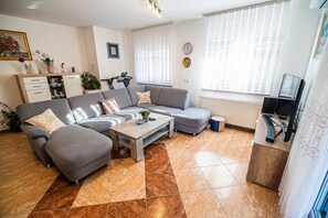 TV, DVD player, stereo