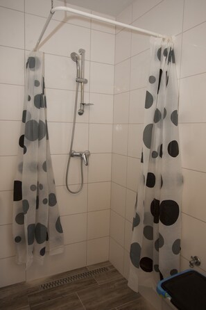 Ducha, secador de pelo, toallas