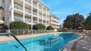 A heated pool - Pool Views, Minutes to Beach, Ground Floor Unit + Free Attraction Tickets! (Santa Rosa Beach)