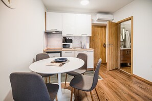 Fridge, microwave, dishwasher, toaster