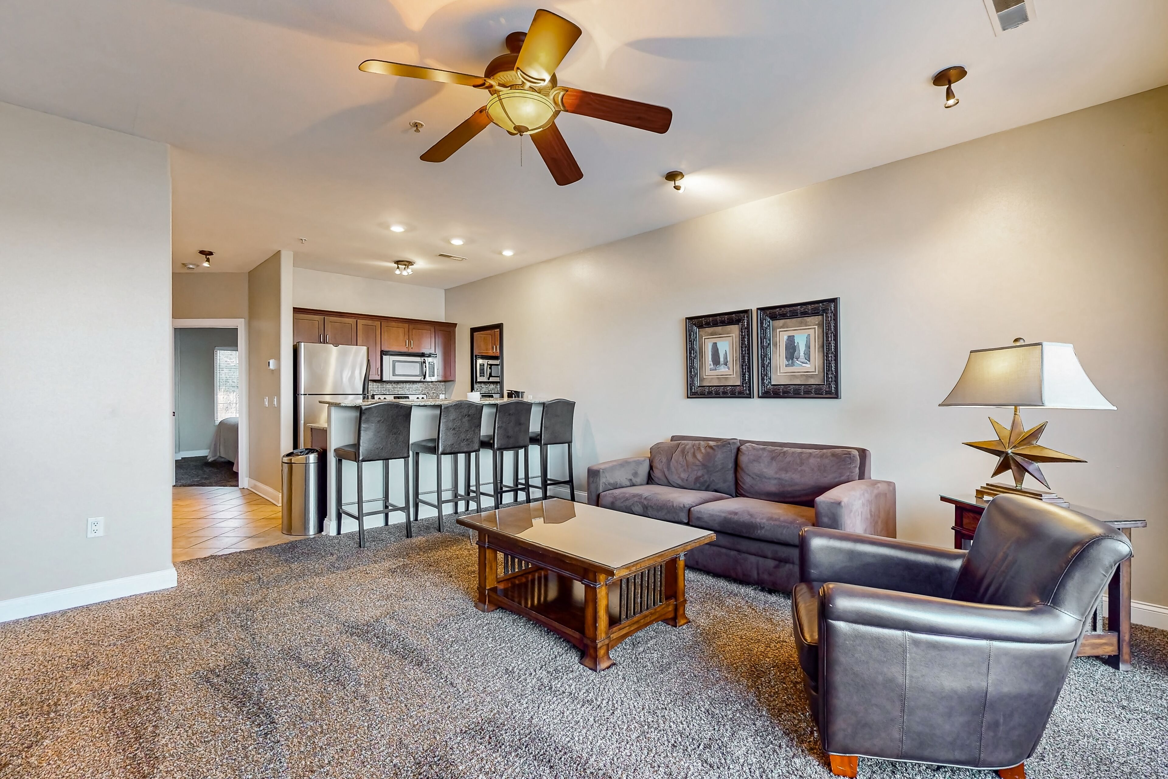 Lakefront dog-friendly condo at Delton Grand with pools & beach access
