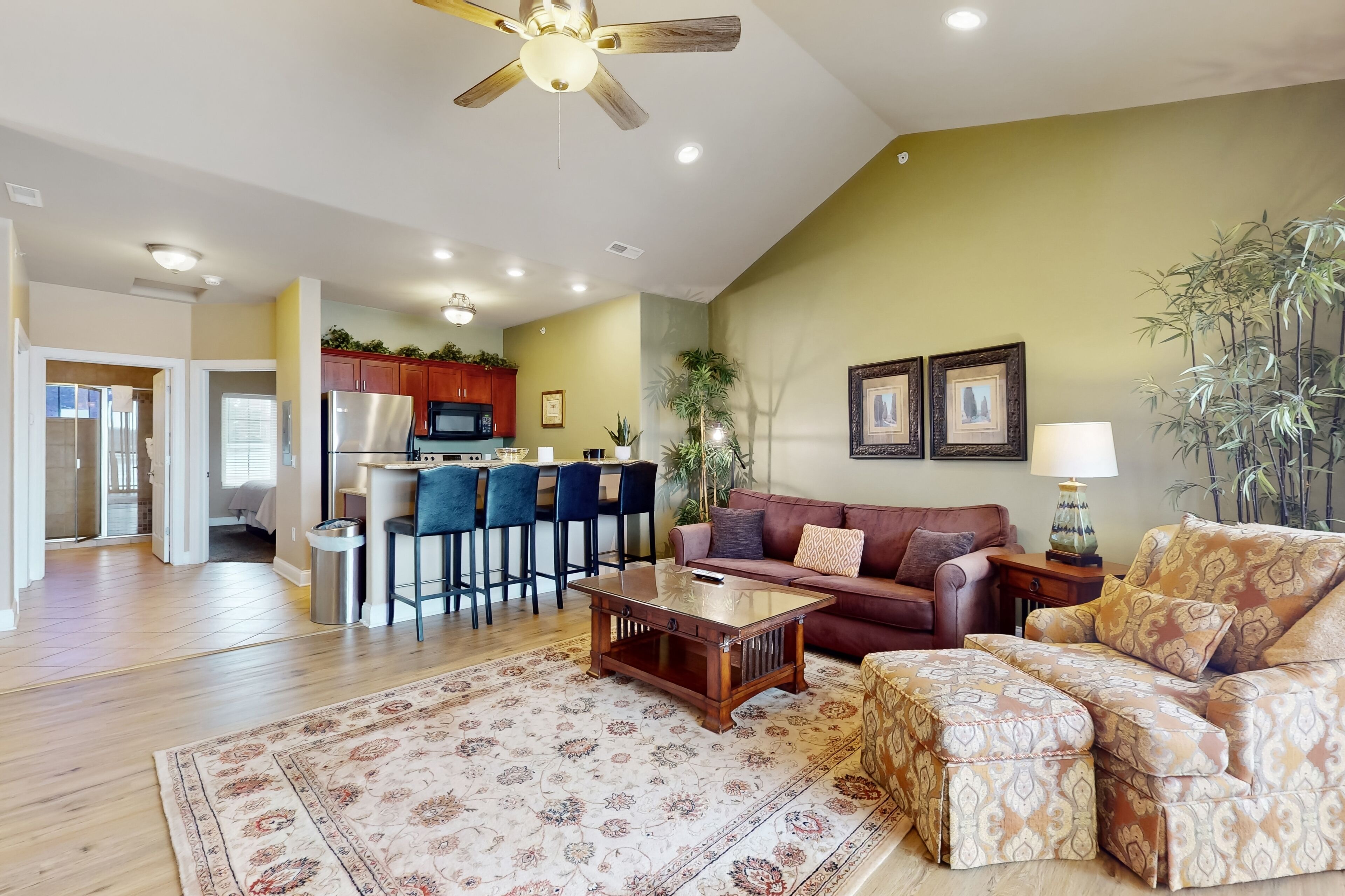 Ultimate relaxation awaits at this lakefront Delton Grand with serene views