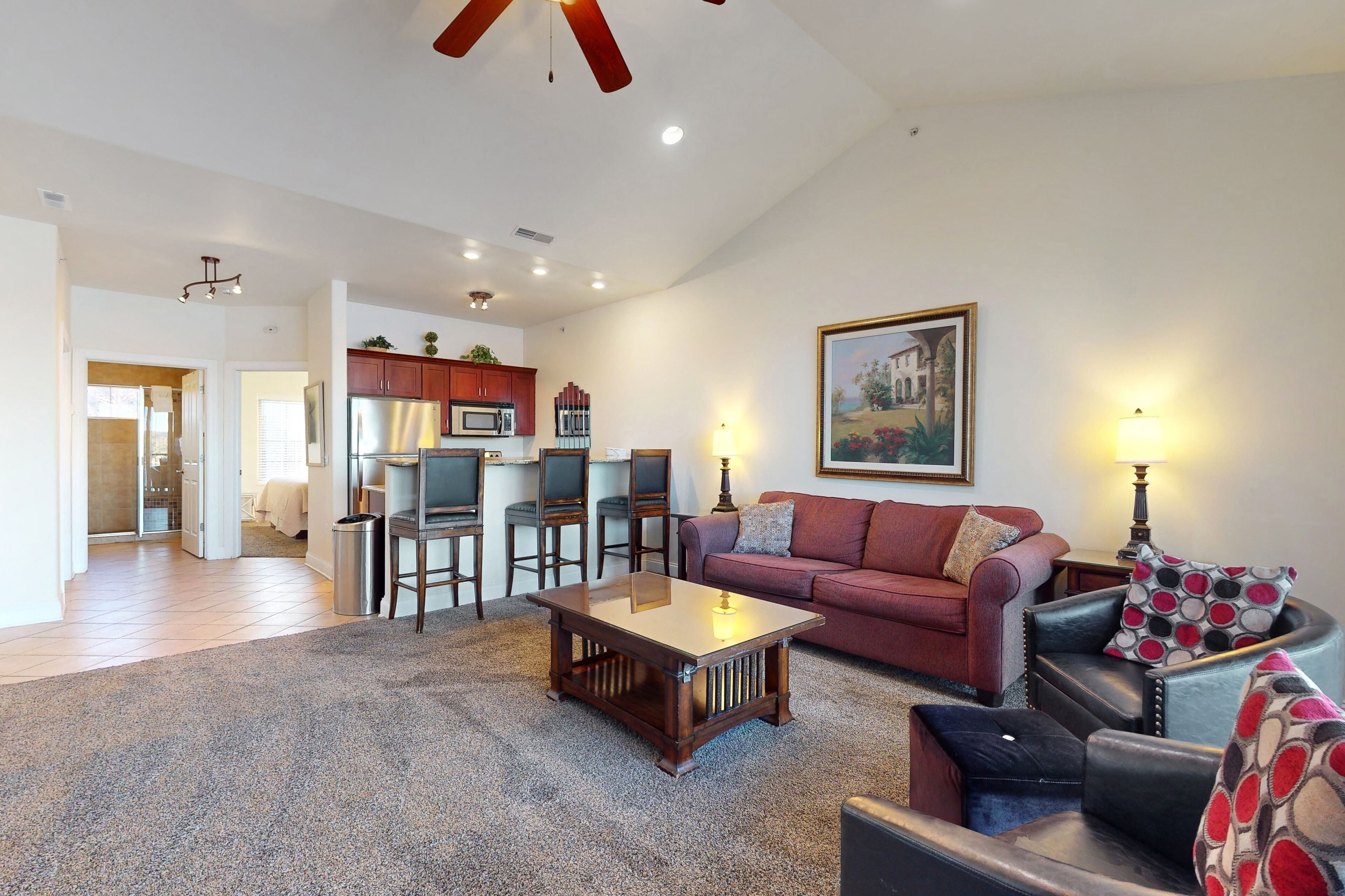 Find all-season lakefront bliss at this Delton Grand condo with pools & beaches