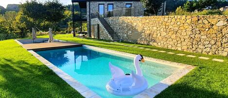 Outdoor pool, a heated pool