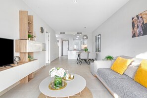 Living area - Apartment 'Flamenca Village' with Shared Pool, Wi-Fi and Air Conditioning (Orihuela)