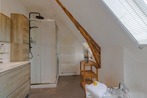 Shower, hair dryer