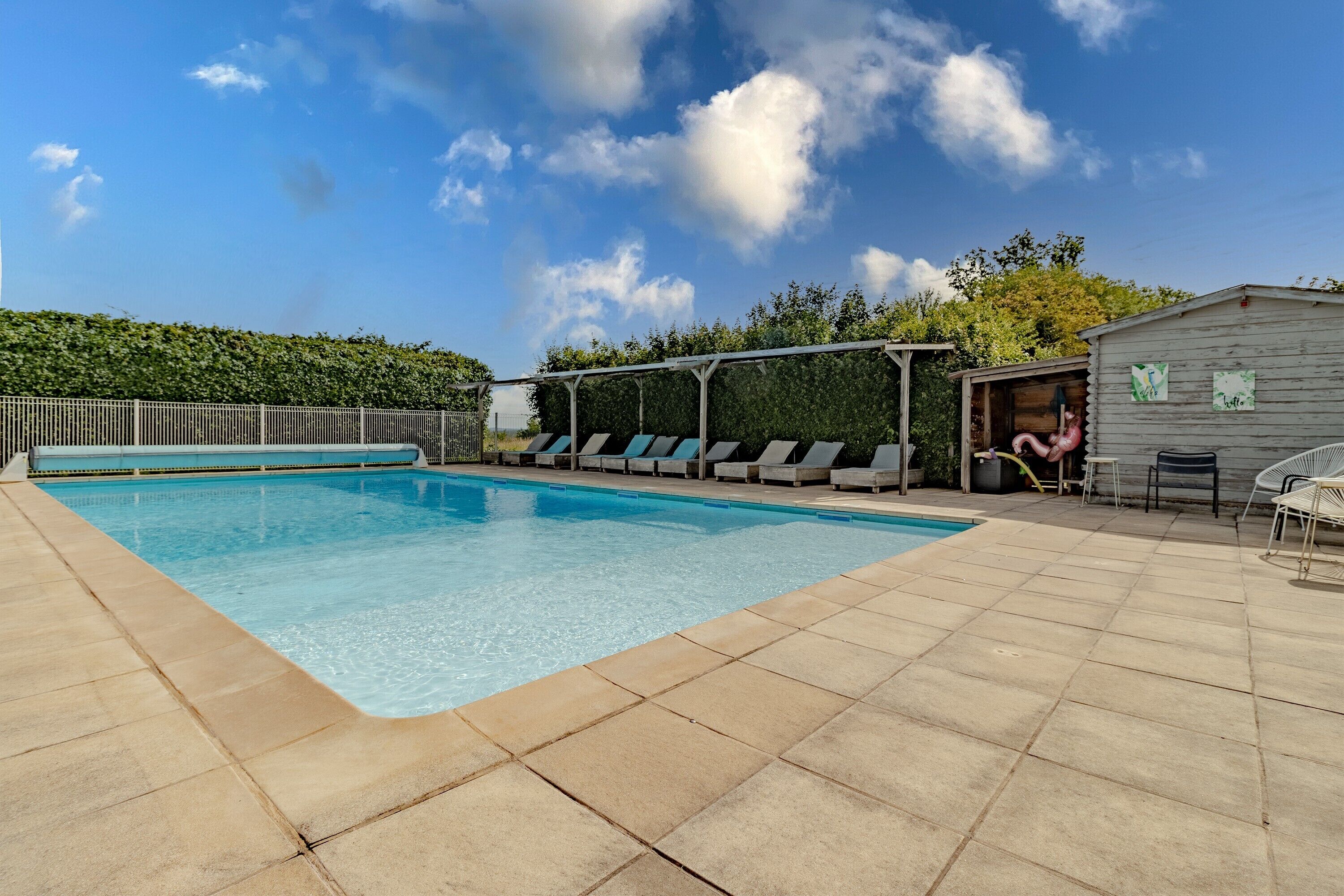 A heated pool