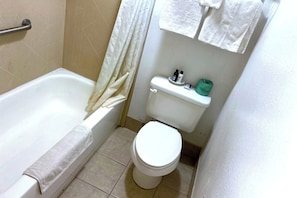 Gratis toalettartiklar, hårtork och handdukar