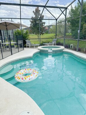 Outdoor pool - Charming family retreat w/ Pool and amenities. Near Disney & Top Attractions (Davenport)
