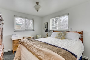 2 bedrooms, iron/ironing board, travel crib, WiFi