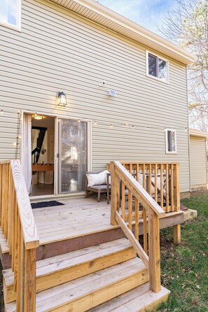 Terrace/patio - "Charming Poconos Getaway: Private Movie Lounge & Stunning Nature Views" (Albrightsville)