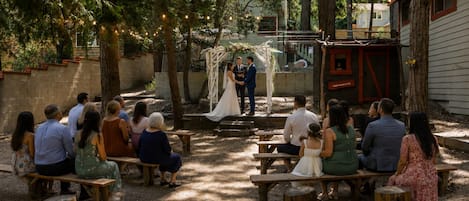 Outdoor wedding area
