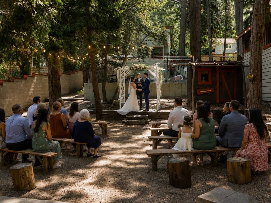 Outdoor wedding area