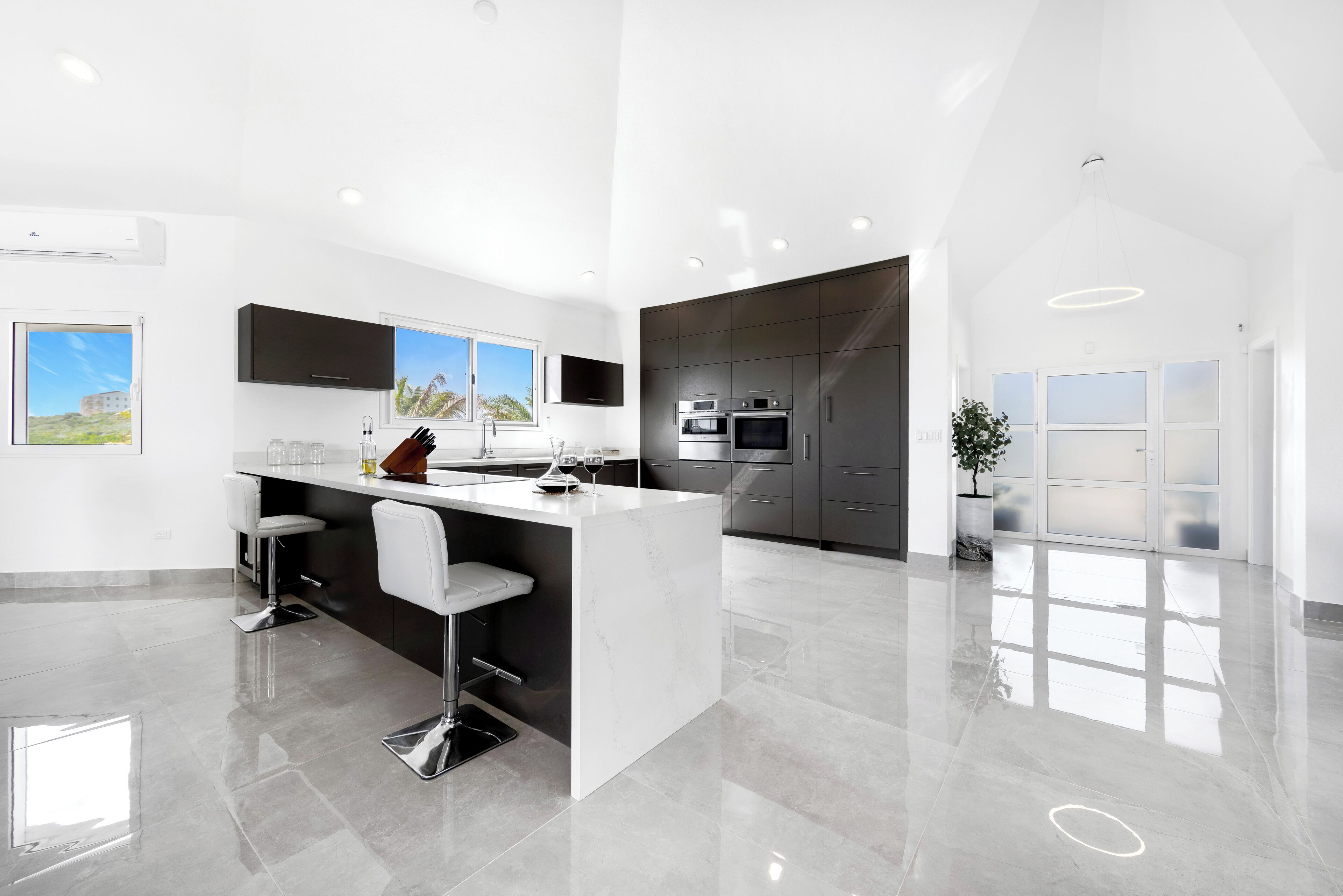 Villa | Private kitchen | Fridge, microwave, oven, stovetop