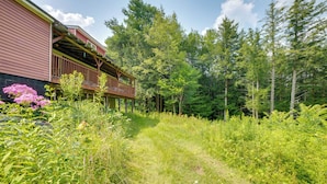 Property grounds - Fire Pit & On-Site Pond: Wooded Walton Home! (Walton)