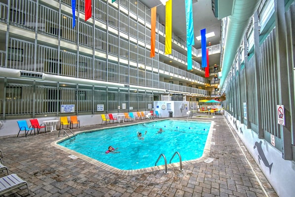 Indoor pool, a heated pool