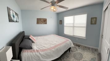 2 bedrooms, iron/ironing board, travel crib, free WiFi