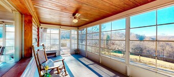 Mountain view cabin with fireplace, washer/dryer, & firepit