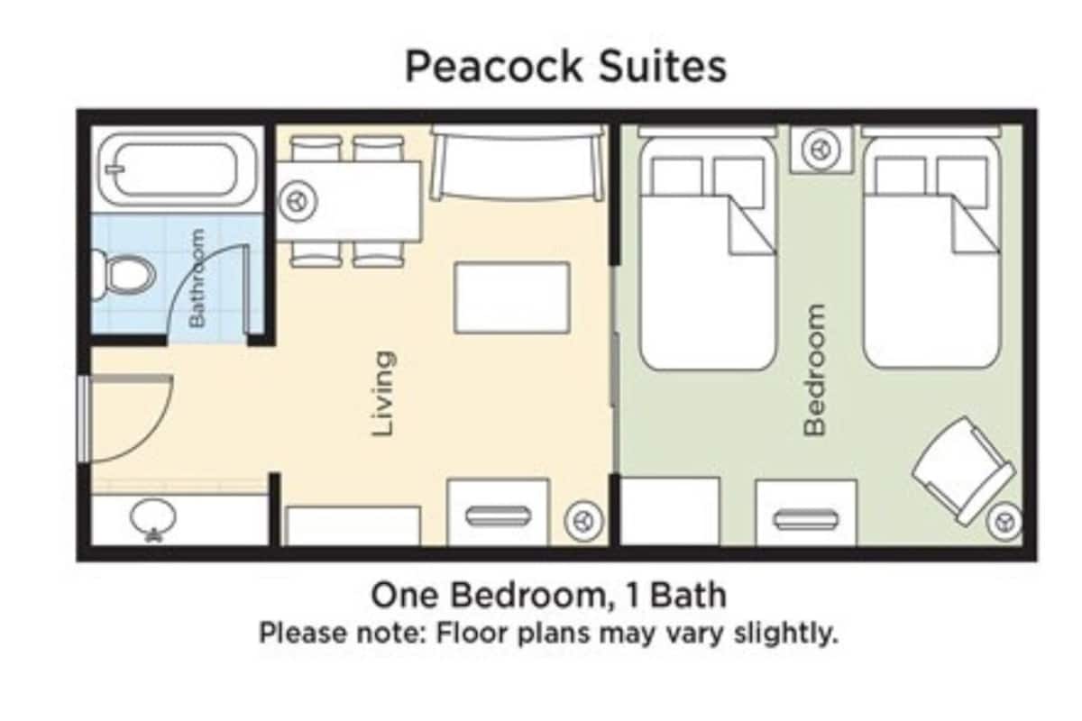 Family Suite, 1 Bedroom, Refrigerator & Microwave | Living area | 40-inch LCD TV with cable channels, DVD player