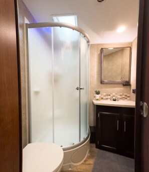 Shower, toilet paper