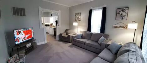 Smart TV, video games, DVD player, table football