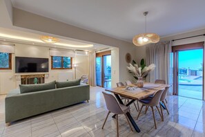 Interior - Popular Family Villa, A/C, Private Pool with Children's Section, Sea Views - 15 mins to the Beach! (Stalos)