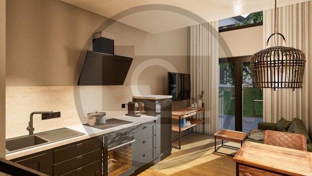 Fridge, stovetop, cookware/dishes/utensils - Ferienhauspark Hasselfelde (Oberharz am Brocken)
