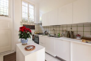 Fridge, oven, stovetop, dishwasher