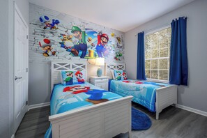 4 bedrooms, iron/ironing board, travel crib, WiFi