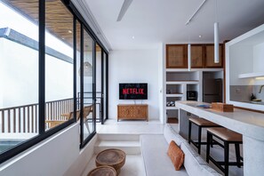 One Bedroom Suite With Balcony | Living room | Flat-screen TV - Sore Suites at Pererenan by Betterplace (Canggu)