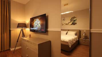 1 makuuhuone, työpöytä, silitysrauta/-lauta, Wi-Fi