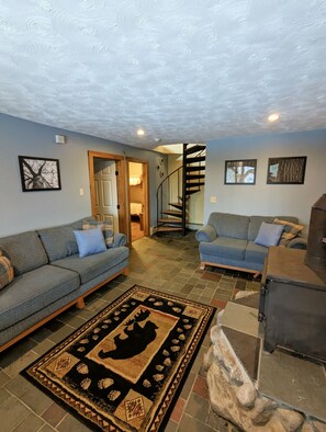 Smart TV, fireplace