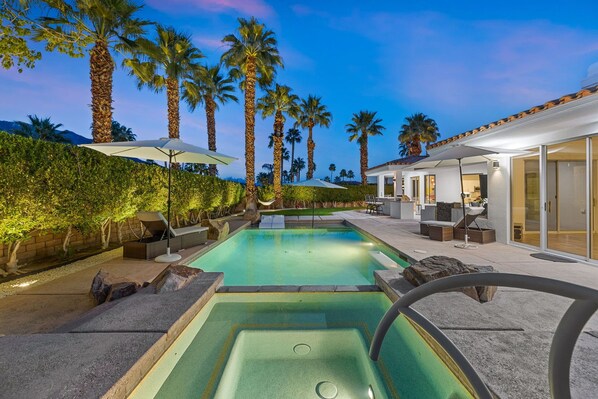 Outdoor pool, a heated pool - VILLA 905 - A half-acre luxury ranch estate in Andreas Hills South Palm Springs (Palm Springs)