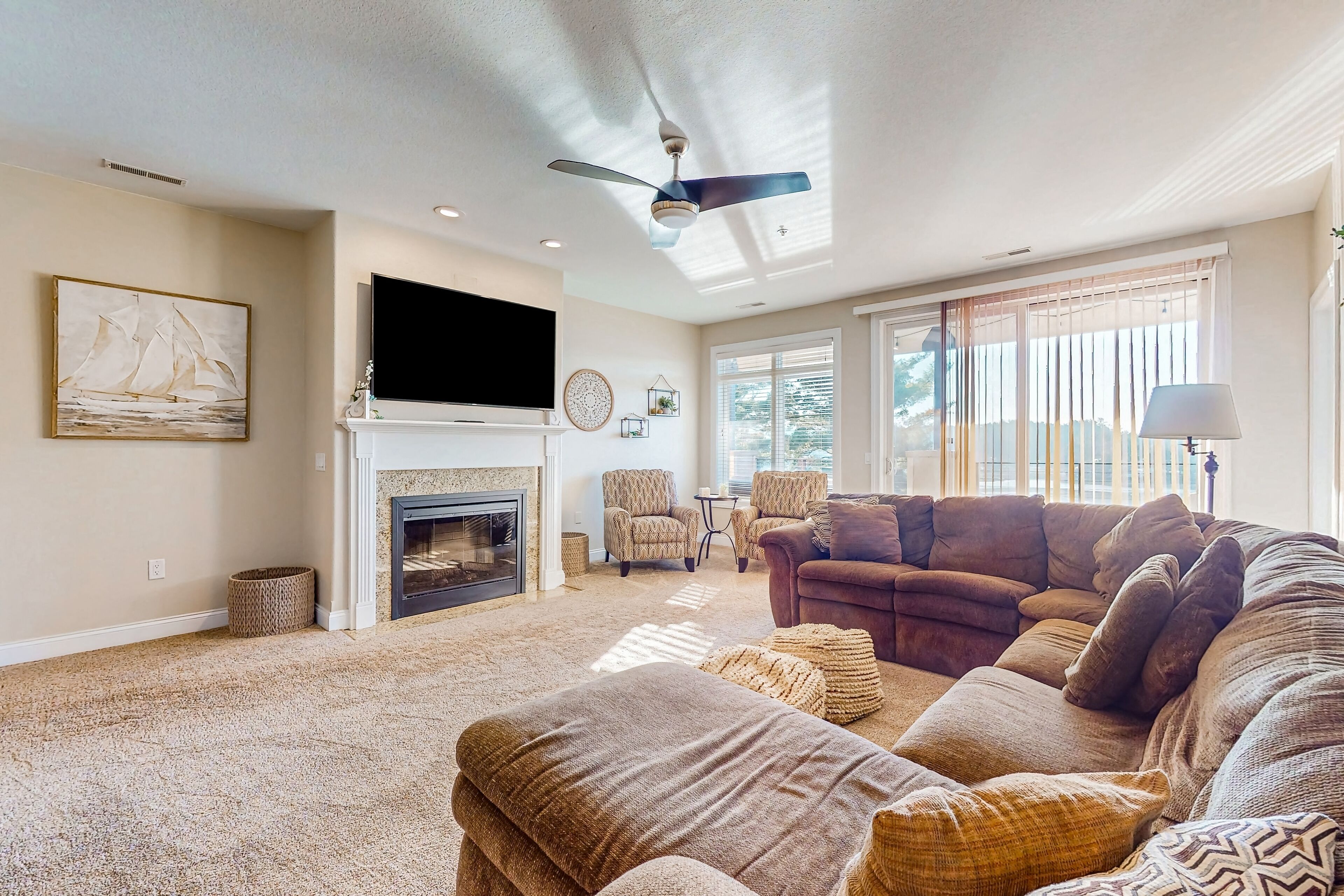 Experience laid-back lakefront living at this Delton Grand condo with pools