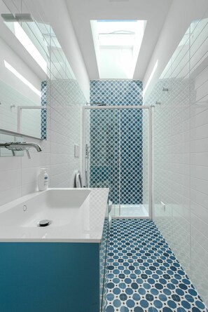 Shower, hair dryer