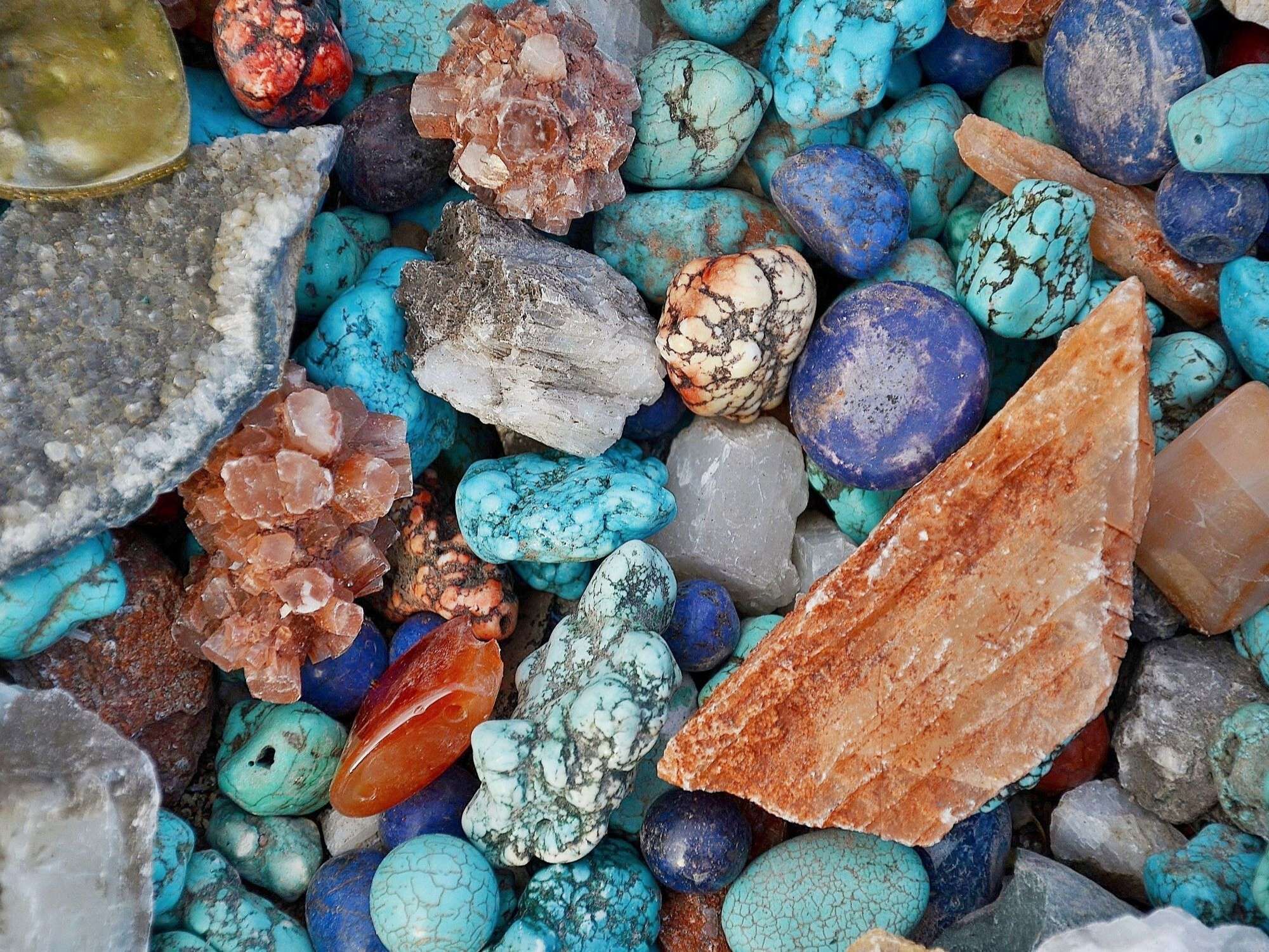 A collection of various minerals and rocks.