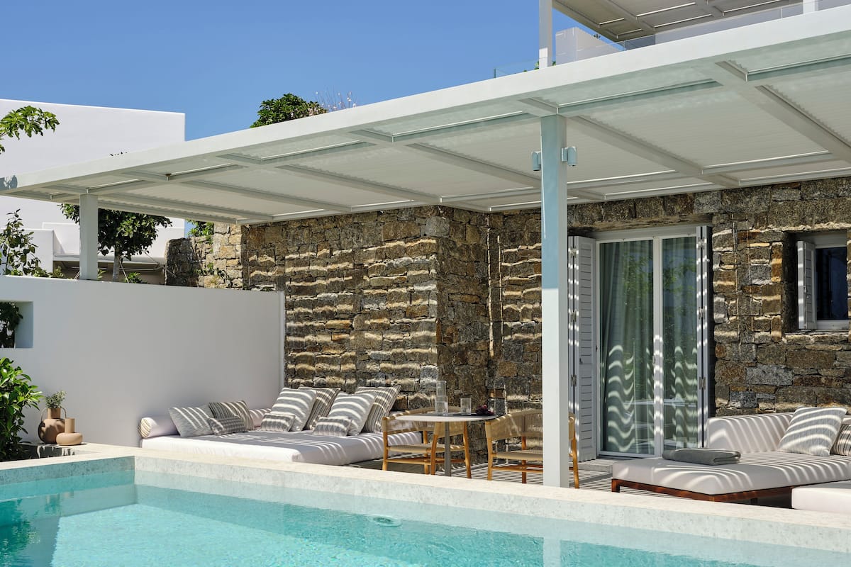 ZETA Two Bedroom Maisonette with Private Pool & Sea View | 1 camera, biancheria in cotone egiziano