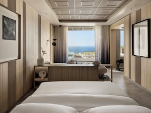 OMEGA 2 Bedrooms Residence with Private Pool & Sea View | Egyptian cotton sheets, premium bedding, pillow-top beds, minibar - Myconian Deos - The Set (Mykonos)
