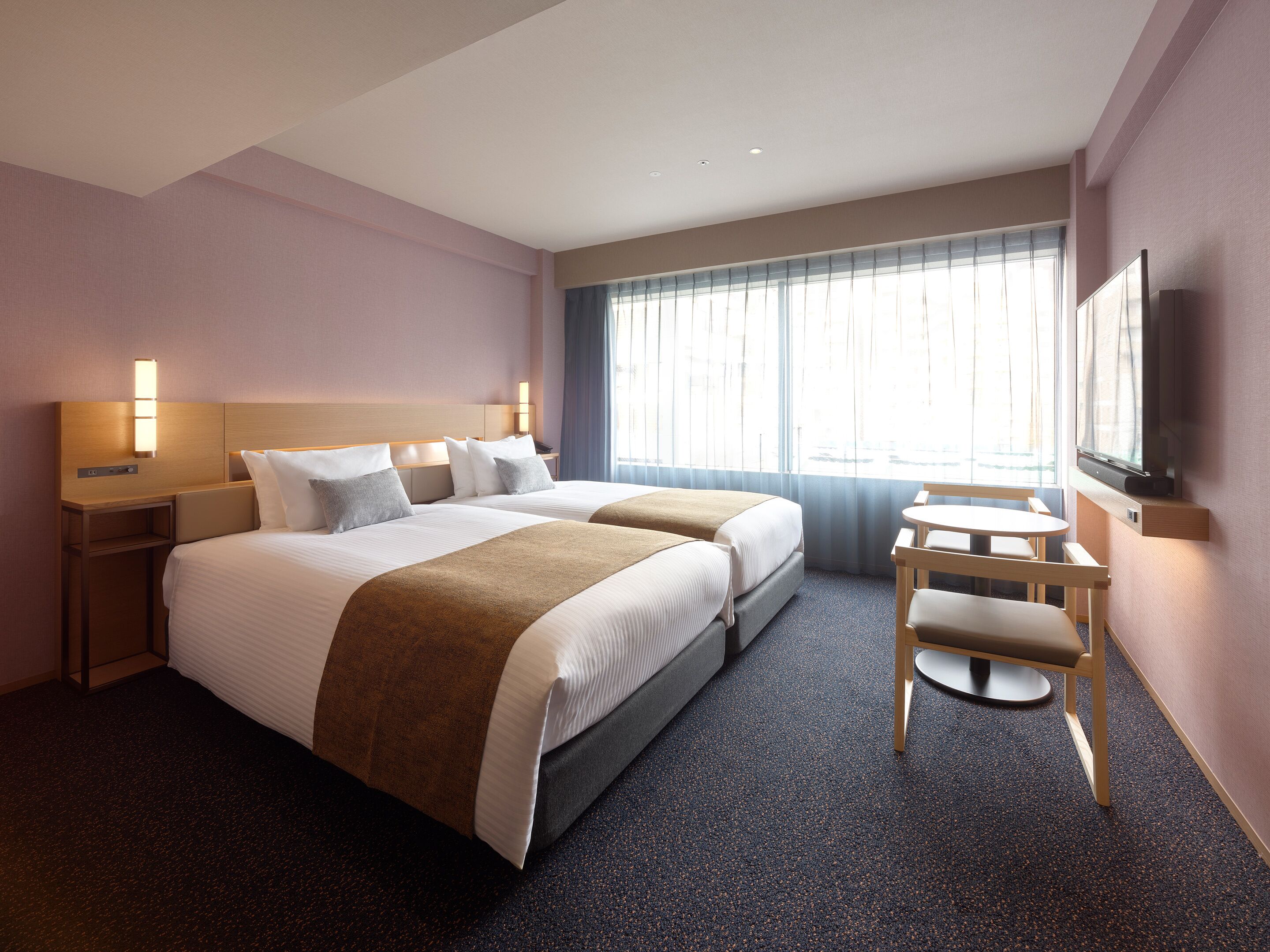 Deluxe, 2 Beds (120cm×2), Non Smoking | Down comforters, in-room safe, desk, blackout drapes