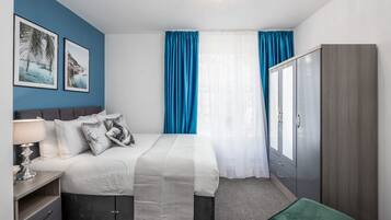 4 bedrooms, iron/ironing board, travel crib, WiFi