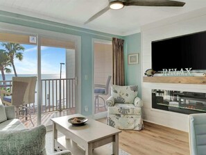 TV, fireplace, offices