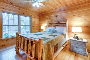 House (3 Bedrooms) | Interior - Riverfront Blue Ridge Cabin w/ Private Hot Tub (Rutherfordton)