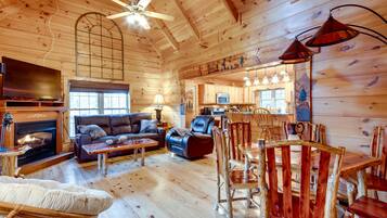 TV, fireplace, table tennis