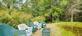 Fire Pit & On-site Pond: Wooded Walton Home!