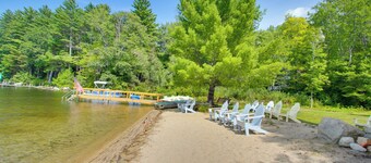 Panther Pond Cabin w/ 200 Ft Sand Beach & Dock!